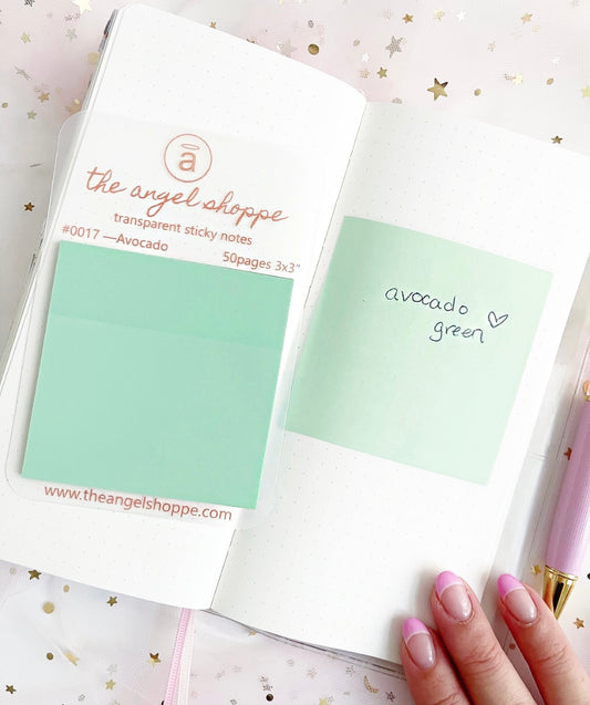 Avocado Transparent Sticky Notes