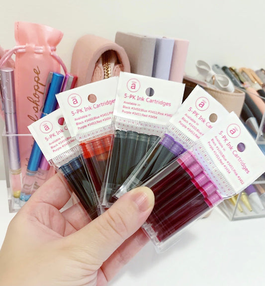Colored Fountain Pen Ink Cartridges- exclusive to our luxe fountain pen line